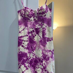 Alexander Wang White Leather Tie-Dye mini-dress